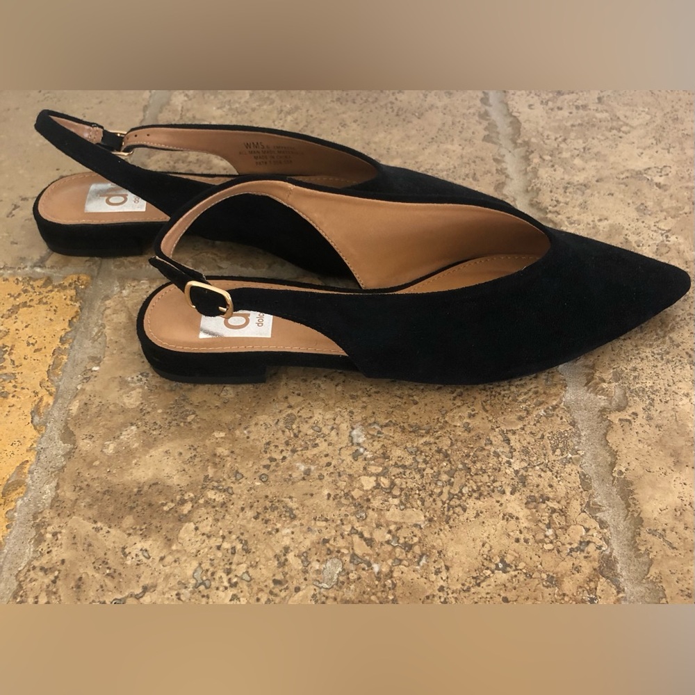 DV BY DOLCE VITA - Empress Pointed Toe Slingback Flat Black + NWT - Picture 14 of 14